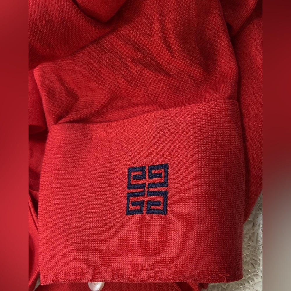 Givenchy Red Cotton-Polyester Blend Button Up Blo… - image 3